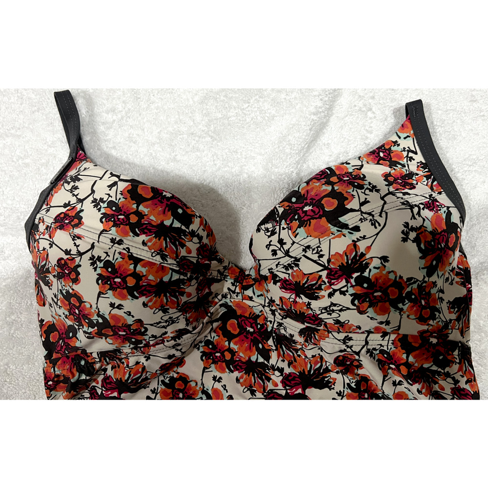 Lole tankini Large underwire Adjustable modest Casual Chic Swimwear artsy pool - Picture 6 of 8